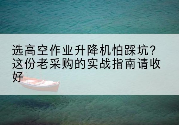 沙河口高空作业升降机厂家推荐-选高空作业升降机怕踩坑？这份老采购的实战指南请收好